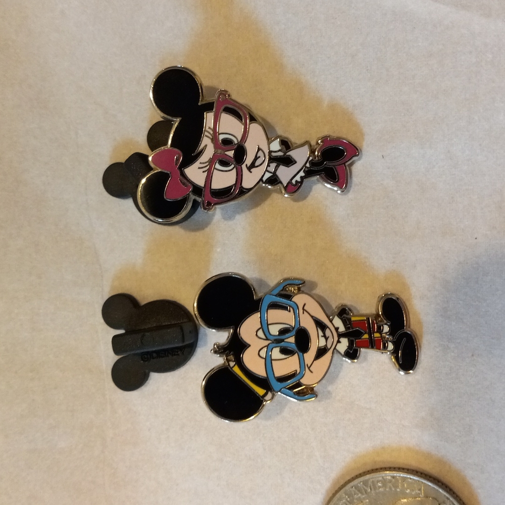 Minnie Mouse & Mickey Mouse Pins, collectable